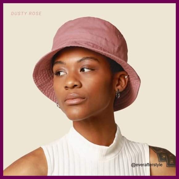 Cotton Bucket Hat with Adjustable Hook and Loop Strap for Sun Protection main image 6